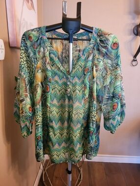 Colorful  3/4 Sleeve Blouse